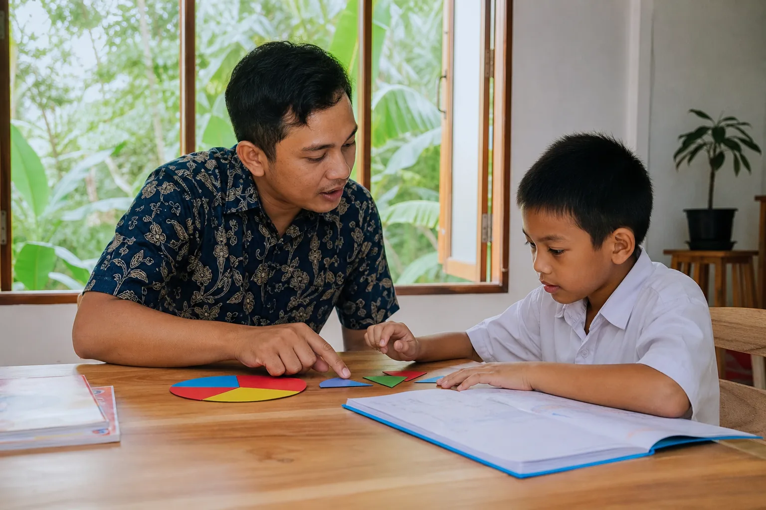 Kegiatan belajar privat SD di Palangka Raya