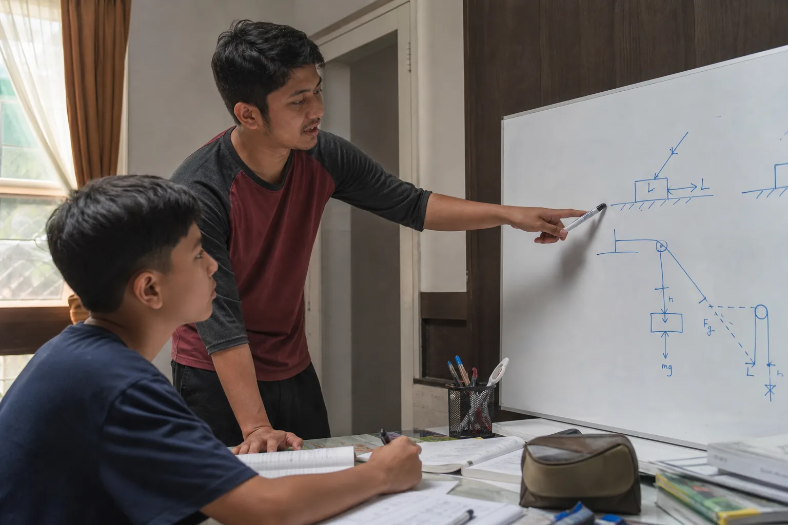 Kegiatan belajar privat SMP di Samarinda