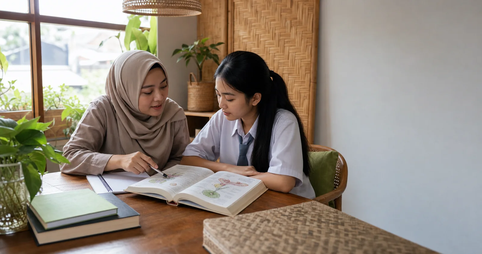 Guru les privat Tasikmalaya mendampingi siswa belajar di rumah